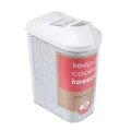 Produktbild: keeeper Schüttdose für Trockenvorräte, Stufenlos verstellbarer Dosierdeckel, Kunststoff, 1,5 l, 11,5 x 7 x 21 cm, Paola, Weiß