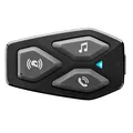 Produktbild: INTERPHONE UCOM3 - Einzelpack - Bluetooth 5.1 Motorrad-Helm-Gegensprechanlage, 40-mm-HD-Kopfhörer, Motorrad-Motorradnutzung, Entfernung 500 m, Akkulaufzeit 10 Stunden, Musik, GPS, wasserdicht IP67