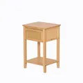 Produktbild: AD.CON Nachttisch aus Bambus mit Schublade Beistelltisch fürs Schlafzimmer Nachtkommode mit Ablagefach Kompakter Nachtschrank 60x40x35cm Natural