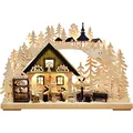 Produktbild: Ratags | LED Lichterbogen beleuchtet | Schwibbogen Weihnachtsbogen 43x30 cm | Erzgebirgische Volkskunst | Schauwerkstatt