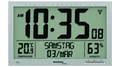 Produktbild: technoline XXL-Funk-Wanduhr mit Temperatur- und Luftfeuchte-Anzeige, Klartext-Wo