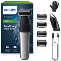 Produktbild: Philips Bodygroom Series 5000, wasserfester Trimmer für Intimbereich und Körper, gründliche und angenehme Rasur, Ganzkörperpflege einschließlich Rücken, 60 Min. Laufzeit, Modell BG5021/16