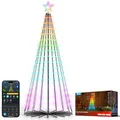 Produktbild: Govee Christmas Cone Tree Lights, 1,82m 316 LEDs RGBIC-Lichterkette mit Intelligenter App-Steuerung, 82+ Szenenmodi, IP67-Wasserdichte Weihnachtsbaum Kegelform für Halloween und Weihnachten, Schwarz