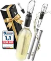 Produktbild: Beyond Weinkühlstab aus Edelstahl mit Ausgießer - Weinkühler ideales Weinzubehör Weingeschenk für Weinliebhaber Mann Frau I Flaschenkühler Set für Weißwein & Rotwein (Sparset mit 2x Weinkühlstäben)