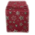 Produktbild: texpot Tischläufer 40 x 140 cm Rot Stickerei Sterne Weihnachten Tischband