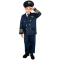 Produktbild: Maskworld Kostüm Pilot Kinderkostüm Deluxe - für Fasching Karneval, Zu Höherem berufen: Pilotenkostüm von MASKWORLD blau 116