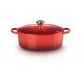 Produktbild: Le Creuset Gusseisen-Bräter, Ø 29 cm, Oval, für alle Herdarten, 4,7 L, kirschrot