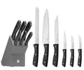 Produktbild: WMF Messerblock Profi 7- tlg.  Block in grau + 6 Messer aus Spezialklingenstahl
