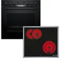 Produktbild: BOSCH Elektro-Herd-Set HND671LS67, mit Backwagen, Pyrolyse-Selbstreinigung, Backwagen mit ausziehbarer Tür für bequemes Kochen & Backen