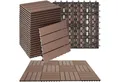 Produktbild: tectake Terrassendielen Terrassenfliesen 22er Set im Klicksystem, 31 x 31 x 2,2 cm, 2,1142 m², BxL: je 31,00x31,00 cm, (Terrassenplatten Außenbereich Tegulas, 22-St., in braun), robustes WPC in Holzoptik, mit Drainage, wetterfest