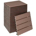 Produktbild: Set Terrassenfliesen Tegulas, WPC in Holzoptik Terrassenfliesen braun B-Ware