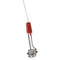 Produktbild: Reisetauchsieder RT 350, Rohrheizkörper aus Edelstahl, wärmeisolierter Griff, Überhitzungsschutz, farbiges Reißverschlussetui, 350 Watt - Silber/Rot