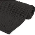 Produktbild: Beautissu - Badematte Rutschfest Beaumare Fl Hochflor Teppich Schwarz, 80cm, 50cm