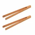 Produktbild: 2er Set Holz Grillzange Küchenzange Salatzange Anti-Pasti-Zange aus Kirschholz