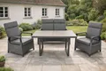 Produktbild: Green Spirit® Montana Garten-Sitzgruppe Aluminium Anthrazit Keramik-Tisch 4