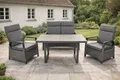 Produktbild: Green Spirit Balkonset Montana Garten-Sitzgruppe Aluminium Anthrazit 4 Personen Keramik, (Set, 4-tlg., 1x 2-Sitzer Sofa, 2x Sessel, 1x Tisch, inkl. Auflagen), Aluminium, grau, für 4 Personen, wetterfest, Garten, Terrasse, Balkon