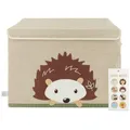 Produktbild: Bieco Igel Spielzeug Aufbewahrung für Baby- & Kleinkinderzimmer | Spielzeugkiste Waldtiere | große Kiste mit Deckel | Spielzeugbox mit Deckel Aufbewahrungsbox Kinder Igel Baby Spielzeugtruhe Kinder