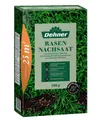 Produktbild: Dehner Rasensamen Rasen-Nachsaat Saatgut, schnell keimend, pflegeleicht, versch. Größen, 0,5 kg, trittfest, ideal zur Regeneration, hochwertige Mantelsaat