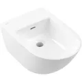 Produktbild: Villeroy und Boch Subway 3.0 Wand-Bidet 447000R1 37,5x56cm, 1 Hahnloch, mit Überlauf, weiß C-plus