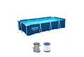 Produktbild: Bestway Framepool Steel Pro™ Frame Pool Set mit Filterpumpe 400 x 211 x 81 cm, dunkelbl