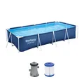 Produktbild: Bestway® Steel Pro™ Frame Pool Set mit Filterpumpe 400 x 211 x 81 cm, dunkelblau