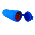 Produktbild: AS Schwabe Gummi Kupplung IP44 BLAU 230V/ 16A 2,5mm² Schukokupplung Spritzwasser