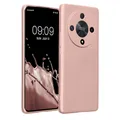 Produktbild: kwmobile Handyhülle kompatibel mit Honor Magic6 Lite / X9b Hülle - weiche Silikon Case metallisch schimmernd in Metallic Rosegold