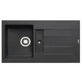 Produktbild: Pyramis Granit Einbauspüle 86x50 cm anthrazit 1 1/4 Küchenbecken & Abtropffläche