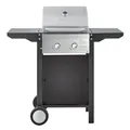 Produktbild: HEINRICHS Gasgrill, Grillwagen, 2Flächen Brenner aus Edelstahl, Balkon-Grill auf 2 Rädern, BBQ-Grill, Seitenablage klappbar, stufenlose Temperatursteuerung, Temperaturanzeige Heinrich´s