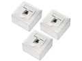 Produktbild: deleyCON deleyCON 3x CAT6a Netzwerkdose 1x RJ45 Port Geschirmt Aufputz Netzwerk-Adapter