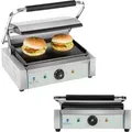 Produktbild: Royal Catering - Kontaktgrill Elektro Gastro Edelstahl 230V 2200W Panini Toaster Grill