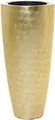 Produktbild: VIVANNO Pflanzkübel Fiberglas CITY Rund - Gold Blattoptik Hochglanz (1 St), 47x100 cm