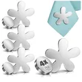 Produktbild: com-four® 4X Tischdeckenbeschwerer - magnetische Tischtuchgewichte aus Edelstahl - schwere Tischtuchklammer