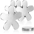 Produktbild: 4x Tischdeckenbeschwerer - Tischtuchgewichte aus Edelstahl - magnetisch - Blume