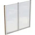 Produktbild: Skan Holz Seitenwand m. Polycarbonatplatten (FS) 205 x 200 cm Fichte Nussbaum