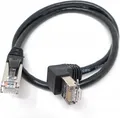 Produktbild: LAN Kabel 0,5 m RJ45 Stecker Ethernetkabel Netzwerkkabel Winkel in Schwarz