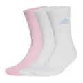Produktbild: adidas Sportsocken Crew Cushioned (Fußgewölbeunterstützung, durchgehend gepolstert) pink/weiss - 3 Paar, Größe: 43-45