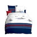 Produktbild: Kaeppel Bettwäsche Segelboot Leuchtturm blau 1 Bettbezug 135 x 200 cm + 1 Kissenbezug 80 x 80 cm