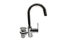 Produktbild: Grohe BauEdge 23760000 Waschtischarmatur Stehvariante Chrom Gr. L mit Ablaufgarn