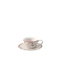 Produktbild: Villeroy und Boch Toy's Delight Decoration Teelichthalter Kaffeetasse, Teelichthalter in Kaffeetassenform, Premium Porzellan, weiß, rot, 9,8 x 9,8 x 4 cm