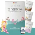 Produktbild: lila liebt dich® 100 Kindertattoos mit Meerjungfrauen – hautfreundlich & dermatologisch getestet – für Mädchen – leicht entfernbar – Made in Germany