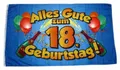 Produktbild: Flagge / Fahne Alles Gute zum 18. Geburtstag blau Hissflagge 90 x 150 cm