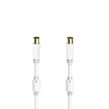 Produktbild: Hama Antennen-Kabel, Koax-Stecker - Koax-Kupplung, vergoldet, 7,5 m, 100 dB