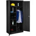 Produktbild: Tectake Spind  Aus Pulverbeschichtetem Stahl Mit 2 Flügeltüren  80 x 40 x 180 cm Schwarz