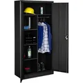 Produktbild: tectake Spind, Schwarz, Metall, 40x180x80 cm, Garderobe, Garderobenschränke, Garderobenschränke