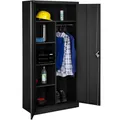 Produktbild: Aktenschrank Büroschrank Spind Kleiderstange Lagerschrank Stahl 80 cm schwarz