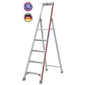 Produktbild: Doppelleiter Hymer Stufenstehleiter mit Plattform 5 Stufen einseitig begehbar 402605