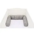 Produktbild: Nestchenschlange FILLIKID, grau (kleine sterne, grau), Obermaterial: 100% Baumwolle. Füllung: 100% Polyester, Bettnestchen