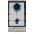 Produktbild: Klarstein Gas-Kochfeld Ignito Domino, Einbau Gas Kochfeld Gasherd 2 Platten Kochplatte Einbaukochfeld silberfarben 30 cm x 10 cm x 52 cm