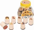 Produktbild: Goki - Goki Houten Stempelset Bosdieren 9dlg. NEU